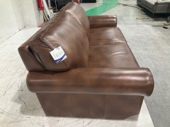 Cambridge 3 Seater Leather Sofa - 8