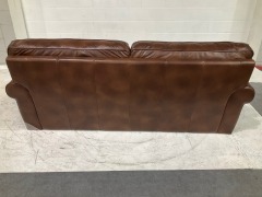 Cambridge 3 Seater Leather Sofa - 10