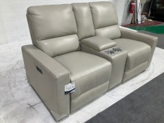 Encore Leather Reclining Home Theatre Sofa - 10