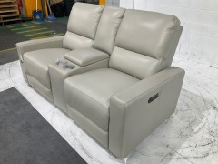 Encore Leather Reclining Home Theatre Sofa - 11