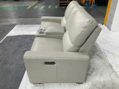 Encore Leather Reclining Home Theatre Sofa - 12