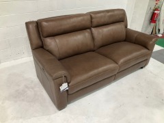 Dover ll 2.5 Seater Leather Electric Recliner Sofa - 3