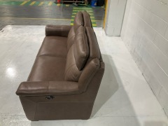 Dover ll 2.5 Seater Leather Electric Recliner Sofa - 6