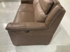 Dover ll 2.5 Seater Leather Electric Recliner Sofa - 7