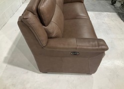 Dover ll 2.5 Seater Leather Electric Recliner Sofa - 9
