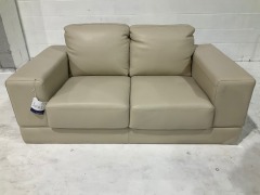 Hudson 2 Seater Leather Sofa - 3