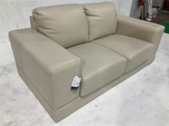 Hudson 2 Seater Leather Sofa - 4