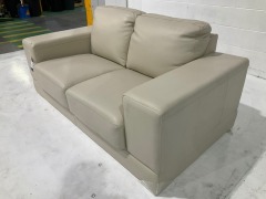 Hudson 2 Seater Leather Sofa - 5