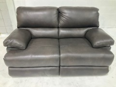 Leroy 2 Seater Leather Recliner Sofa - 3