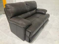 Leroy 2 Seater Leather Recliner Sofa - 5