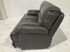 Leroy 2 Seater Leather Recliner Sofa - 9