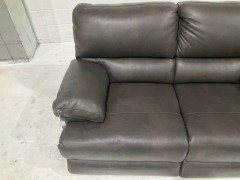 Leroy 2 Seater Leather Recliner Sofa - 11