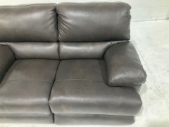 Leroy 2 Seater Leather Recliner Sofa - 12