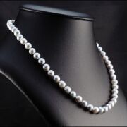 Natural grey Akoya Pearl Uniform Necklace 7.0 - 7.5mm - 2