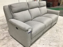 Dover II 3 Seater Fabric Electric Recliner Sofa - 7
