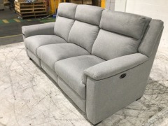 Dover II 3 Seater Fabric Electric Recliner Sofa - 9