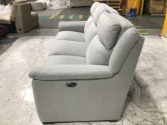 Dover II 3 Seater Fabric Electric Recliner Sofa - 10