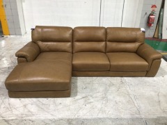 Dion 2.5 Seater Leather Modular with Chaise - 3