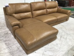 Dion 2.5 Seater Leather Modular with Chaise - 4