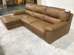 Dion 2.5 Seater Leather Modular with Chaise - 5