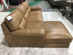 Dion 2.5 Seater Leather Modular with Chaise - 9