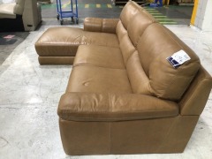 Dion 2.5 Seater Leather Modular with Chaise - 10