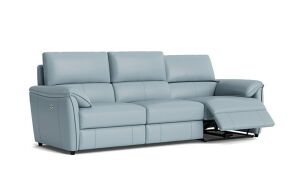Cassia 3.75 Seater Leather Dual Electric Recliner Sofa - 2