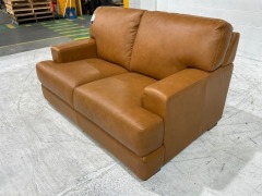 Melbourne Petite 2 Seater Leather Sofa - 5