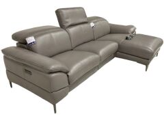 Alexis 2.5 Seater Leather Lounge with Chaise