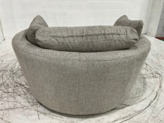 Snuggle Fabric Swivel Chair - 4