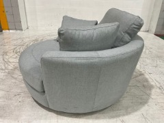 Snuggle Fabric Swivel Chair - 5