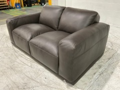 Softy 2 Seater Leather Sofa - 6