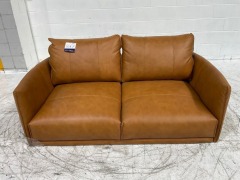 Zephyr 2 Seater Leather Sofa - 3
