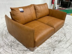 Zephyr 2 Seater Leather Sofa - 4