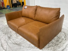 Zephyr 2 Seater Leather Sofa - 9