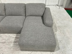 Softy 2.5 Seater Fabric Modular Lounge with Chaise - 5