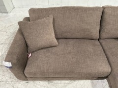 Zara Petite Fabric Modular Lounge with Chaise - 3
