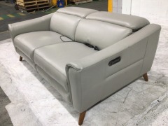 2 Seater Leather Electric Recliner Sofa - 3