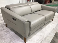 2 Seater Leather Electric Recliner Sofa - 5