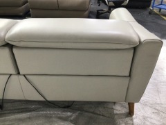 2 Seater Leather Electric Recliner Sofa - 8