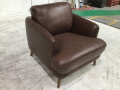 Zane Leather Armchair - 5