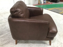 Zane Leather Armchair - 6
