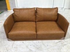 Zephyr 2 Seater Leather Sofa - 2