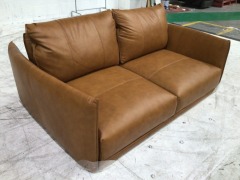 Zephyr 2 Seater Leather Sofa - 5