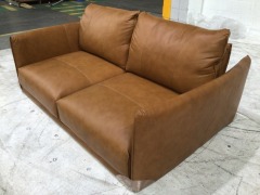 Zephyr 2 Seater Leather Sofa - 6