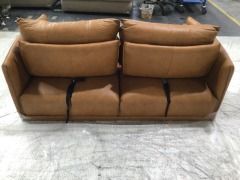Zephyr 2 Seater Leather Sofa - 8