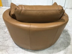 Snuggle Leather Swivel Chair - 4