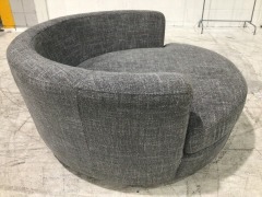 Snuggle Fabric Swivel Chair - 5