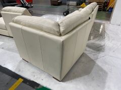 Melbourne 3 Seater Leather Corner Lounge with Chaise - 10