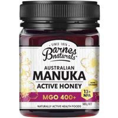 2 x Barnes Naturals Australian Manuka Honey 500g MGO 400+